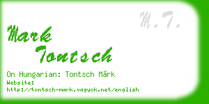 mark tontsch business card